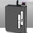 10pcs 20 Large-capacity Cigarettes USB Rechargeable Cigarette Case Lighter Double Arc Moisture-proof Lighter Gift for Men
