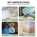 4000mAh Camping Wireless Fan Mute Electric Portable Fan 5 Modes LED Night Light Travel Desk Table Fan Air Cooler Ventilador