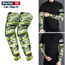 1Pair Sports Cooling Cycling Arm Sleeves Anti-UV Protection Elastic Arm Cover for Driving Running Basketball Football Golf