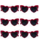 8pcs/6pcs Bachelorette Hen Party Sunglasses Black Heart Shaped Glasses Bride To Be Bridesmaid Gifts Wedding Bridal Shower Decor