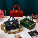10pcs Gift Boxes Cake Paper Hand Ribbon Baking Box Package Leather Handle Cookie Chocolate Souvenir Wedding Gift Party Packaging