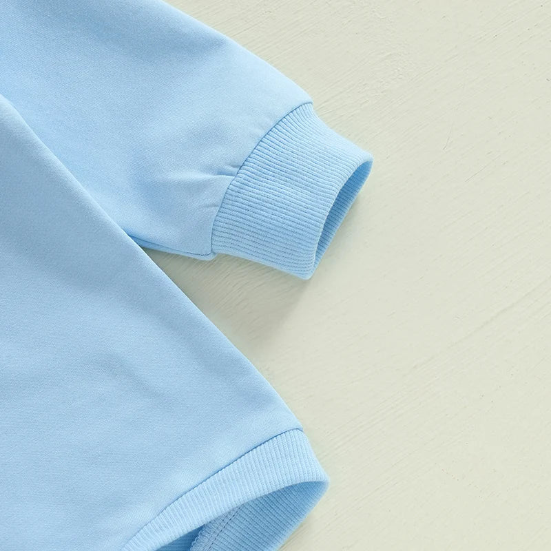 Adorable Baby Easter Bunny Hooded Romper with Long Sleeves and Embroidered Letter Detail for Infant Girls