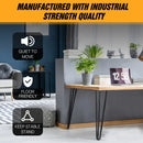 4/8/10/12/14/16/28/34IN 4 x Hairpin Table Hair Pin Legs Set with FREE Feet Protector & Screws for Furniture Bench Desk