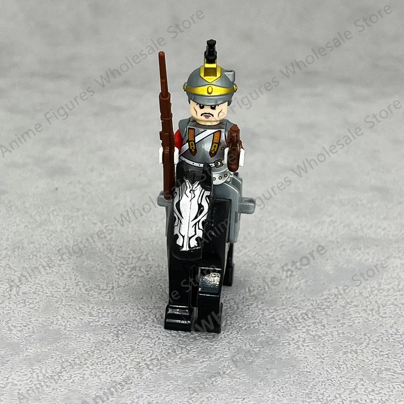 Medieval Napoleonic War French Dragoon British Soldiers Pirates Figures Army Scottish Fuisiler Building Blocks Weapons Brick Toy
