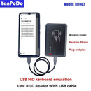 Yanpodo 860Mhz~960Mhz Plug and Play UHF RFID Reader OTG HID Keyboard USB RFID Writer for Windows Android IOS Emulation Reading