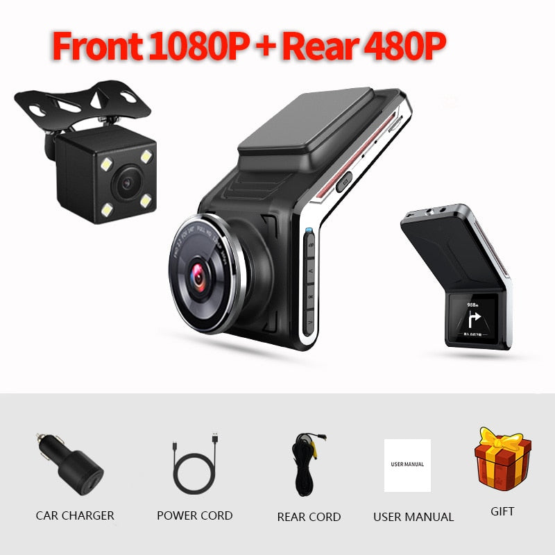 Sameuo U2000 dash cam front and rear 4k 2160P 2 camera CAR dvr dashcam Video Recorder Auto Night Vision 24H Parking Monitor