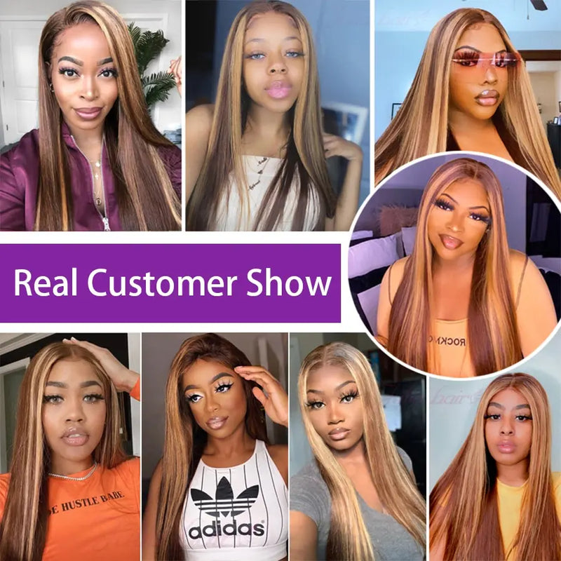 13x6 Hd Highlight Glueless Wig Human Hair Ready To Wear And Go For Women 30 32inch Straight Honey Blonde Lace Front Wigs On Sale