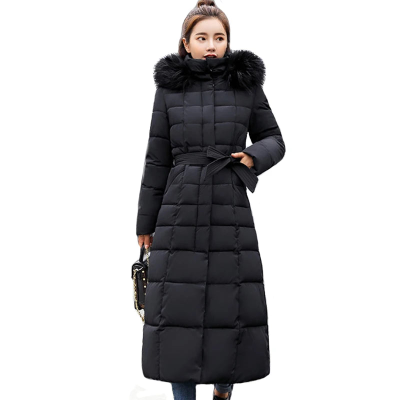 2023 New Arrival Fashion Slim Women Winter Jacket Cotton Padded Warm Thicken Ladies Coat Long Coats Parka Womens Jackets