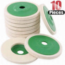 10pcs 100x16mm Wool Polishing Wheels Buffing Pads Angle Grinder Accessories Grinding Disc for Metal Glass Ceramic Polishing