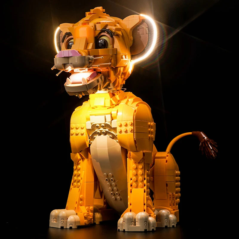 Brick Bling LED light model 43247 is suitable for Simba the Lion King building block gift (only including lighting accessories)