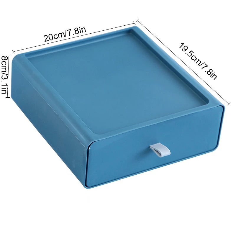 1pc Stackable Drawer Storage Box Office Stationery Home Cosmetics Classification And Combination