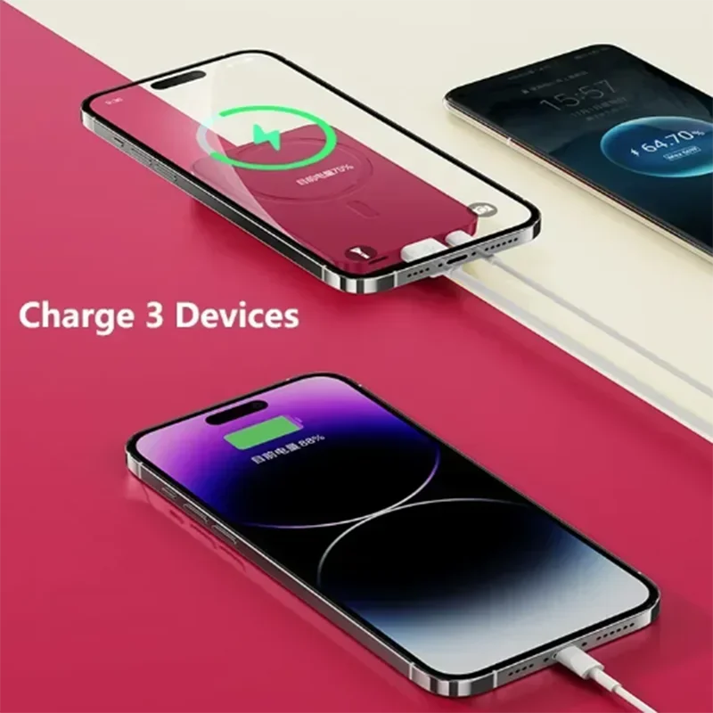Xiaomi 50000mAh Magnetic Wireless Charger Power Bank Magsafe External Battery Fast Charging PowerBank For iPhone Xiaomi Lenovo