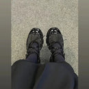 Spring And Autumn Women's Satin Low Heels Korean Style Pearl Chain Party And Work Wear Mary Jane Flats Ladies' Casual Boat Shoes