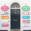 Sweet Donuts Party Decorations Wall Backdrops Hanging Banner Door Couplet Decoration Birthday Baby Shower Party Supplies