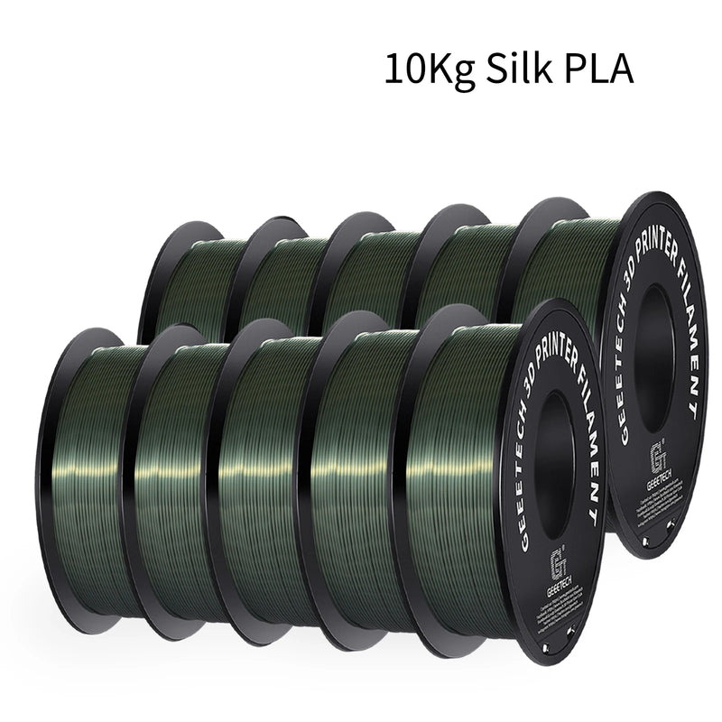 GEEETECH 10Kg 3d Silk PLA Filament 1.75mm Spool Wire For 3D Printer Material,Safety, Vacuum packaging
