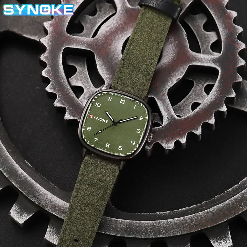 SYNOKE Men Quartz Watch Fashion Simple Business Belt Quartz Watch For Men Watch Student Wristwatch Sports Non Mechanical