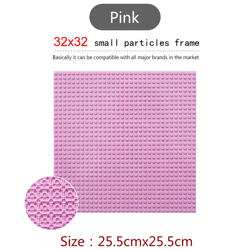 Classic Double Side Base Plate 32*32 16X32 Dots  Building Block Baseplate DIY Plastic Colorful Classic Brick Compatible Kids Toy