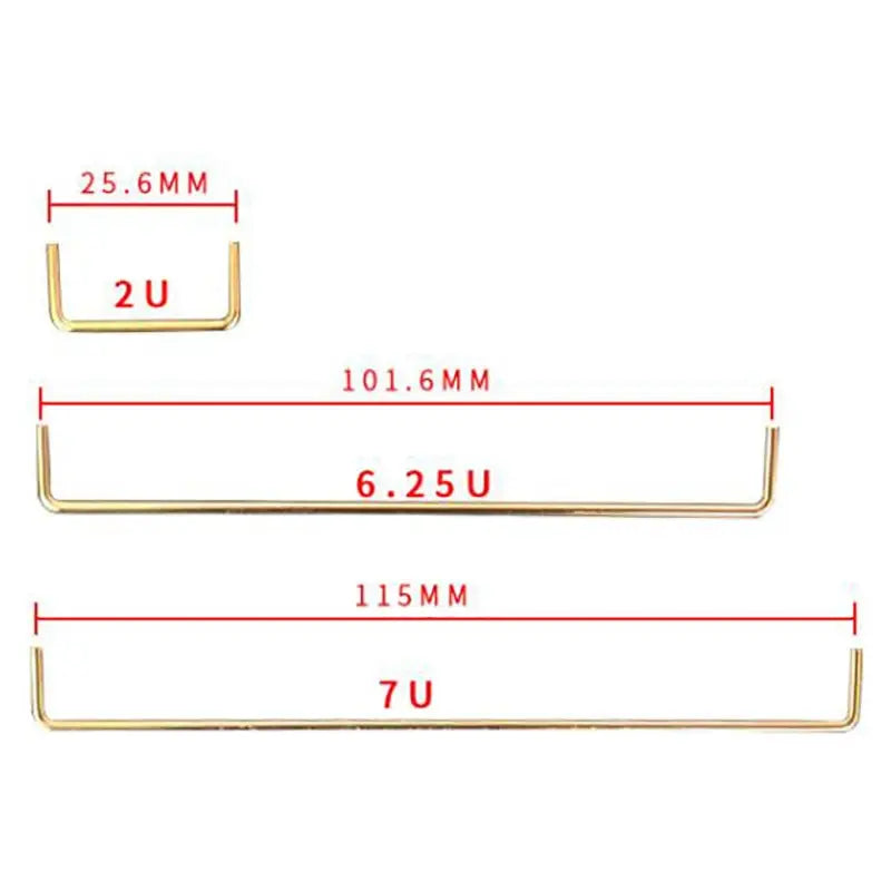 1PC Mechanical Keyboard Stabilizers PCB Gold-Plated Steel Wire Replace 2U 6.25u 7U 1.5mm Mechanical Keyboard Maintain DIY Kit