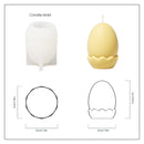 Nicole Bunny Eared Easter Egg Silicone Candle Mold Handmade Rabbit Easter Egg Chocolate Mould for DIY Candle Making Home Decor