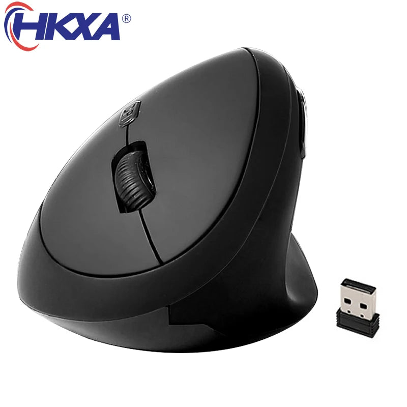 HKXA 2.4G Wireless Vertical Mouse Ergonomic USB Mouse 1600DPI Office Mice Pink 6D Mini Silent Gamer Mause for Computer Laptop PC