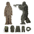 Hunting Ghillie Suit Bird Watching Ghillie Suit 5-piece Ghillie Suit Set for Youth Adults Woodland Camouflage Hunting Apparel