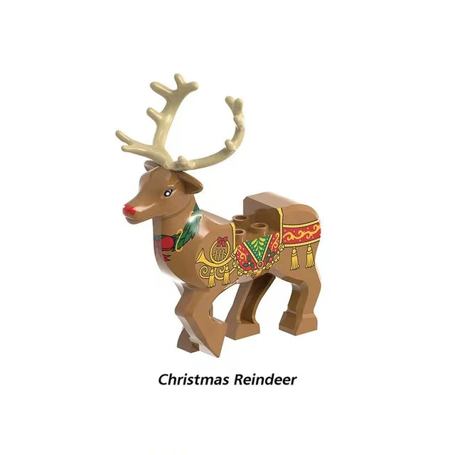 Poultry City Animals Figures Classic Building Block Deer Owl Goat Tiger Zoo Farm Accessories DIY Brick Children Kids Toy Gifts