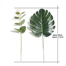 10pcs Artificial Green Turtle Leaf Eucalyptus Leaf Fake Silk Plant For DIY Wedding Birthday Party Home Decor Palm Leave