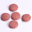 5pcs Natural Volcano Lava Stone Flat Round 20mm 27mm 32mm Loose Crafts Beads lot for Jewelry Making DIY Earring Findings