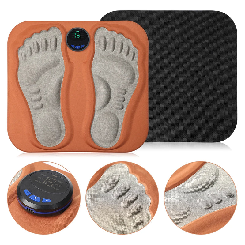 TENS Microcurrent 3D Foot Massager Pad Foldable Accupressure Mat Muscle Electroestimulador Physiotherapy Foot Helper Relaxation