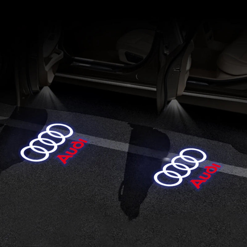 2Pcs Car Door Welcome Light Led HD Projector Lamp Courtesy Lights for Audi SLine S3 S4 S7 S6 A5 A3 A4 RS A6L A7 A4L Q5 Q7 A8L Q3