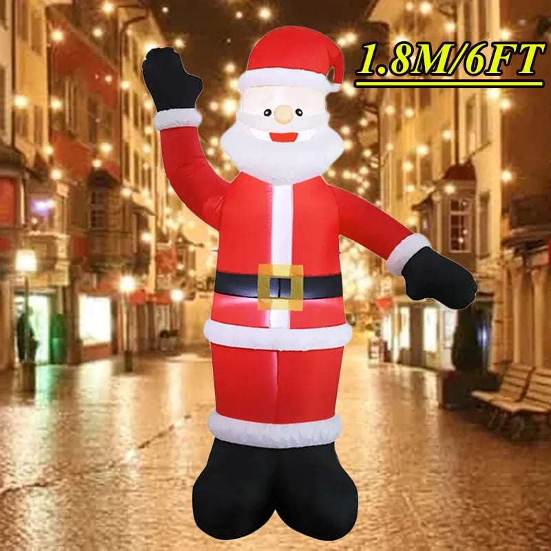 Christmas Inflatable Decoration Toy Built-in LED Lights Inflatable Model Ornament Xmas Party New Year Garden Indoor Outdoor Deco