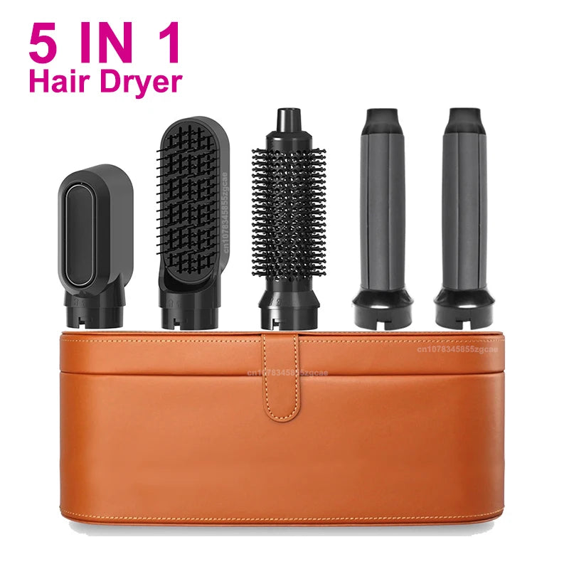 Hot Air Styler Comb 5 in 1 Hair Dryer  Automatic Hair Curler Professional Hair Straightener For Dyson Airwrap Household