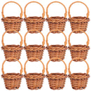 Hanabass Mini Woven Basket Miniature Flower Basket Dollhouse Miniature Flower Basket Small Easter Candy Gift Basket Party Favors