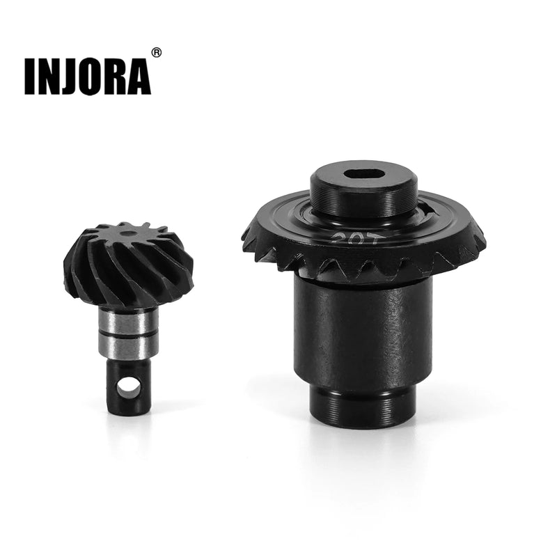 INJORA Steel Alloy Overdrive Helical Axle Gear Set for 1/24 RC Crawler FMS FCX24 FCX18 Upgrade