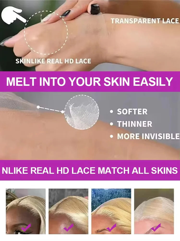 250 Density 36 40 Inch Water Wavy 13x6 Hd Lace Frontal Wig Body Wave 613 Honey Blonde 13x4 Lace Front Human Hair Wigs For Women