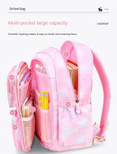 Waterproof Rainbow Schoolbag Student Girls Children's Princess Refrigerator Door Backpack Spine Protector Shoulder Bags Cute
