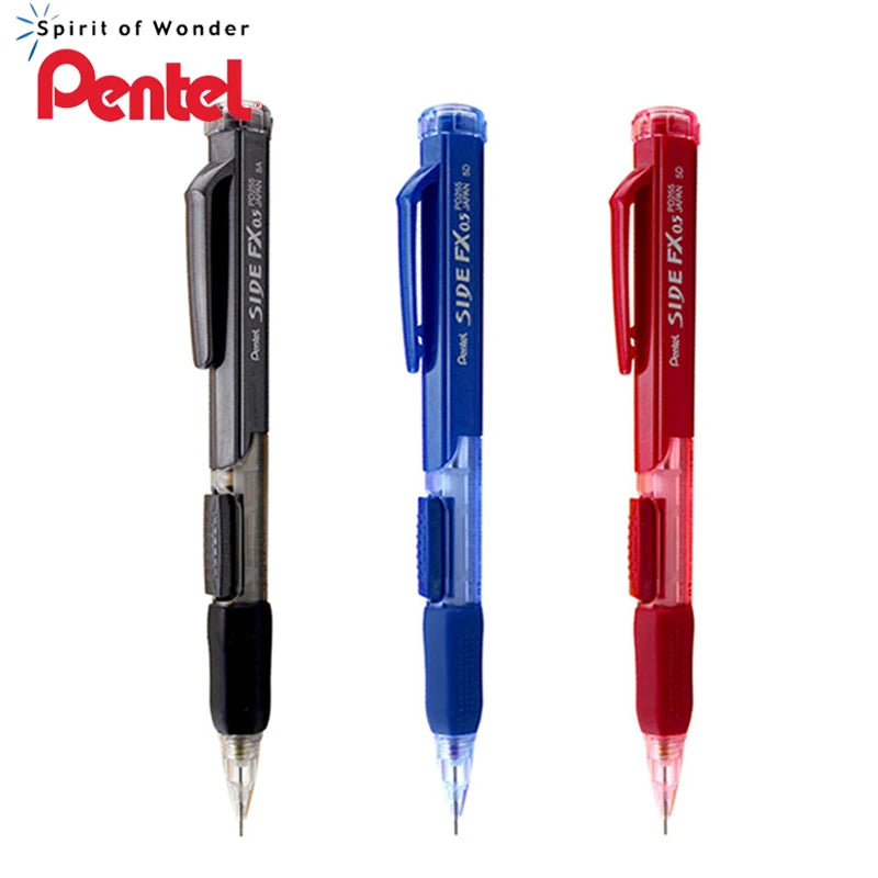 Japan Pentel PD255 Mechanical Pencils 0.5mm Side Extrusion Lead Eraser Head Retractable Classic Cute School Supplies Stationery