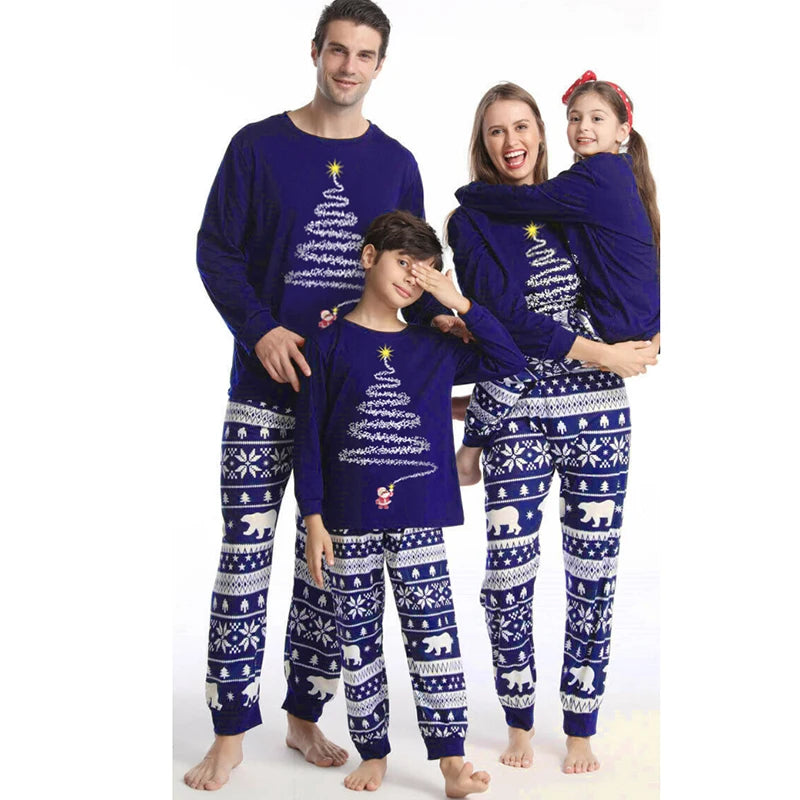 Family Christmas Pajamas 2023 Mother Father Kids Matching Clothes Look Outfit Mommy And Me New Year's Costumes Pyjamas