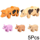 City Animal Building Blocks Duck Swan Pig Cat Figures Bird Dog Zoo Farm Accessories Small Particles Bricks Set Kid Toys Gifts