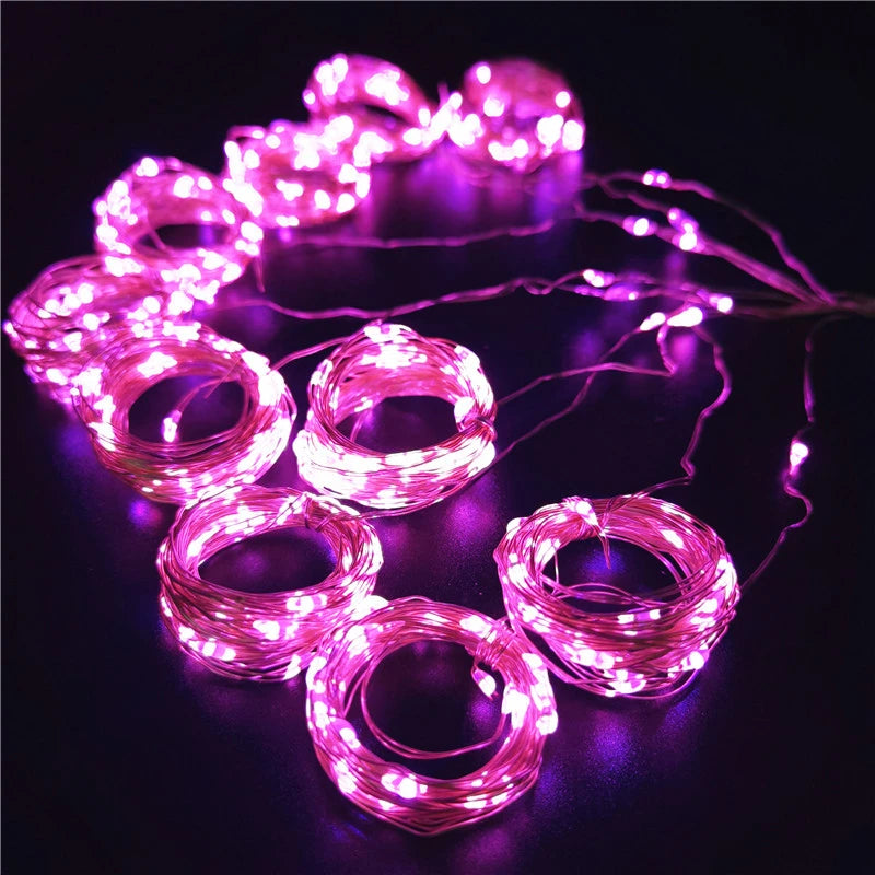 3M 4M 6M 8 Mode Wedding String Party Decoration Holiday Light Outdoor LED Fairy Light USB Bedroom Curtain Lights Christmas Light