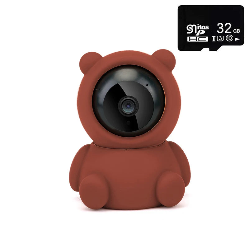 Smart Home Baby Security Monitor WiFi IP Camera Cartoon Bear Halloween Gift CCTV 1080P HD Surveillance Auto Tracking Camera