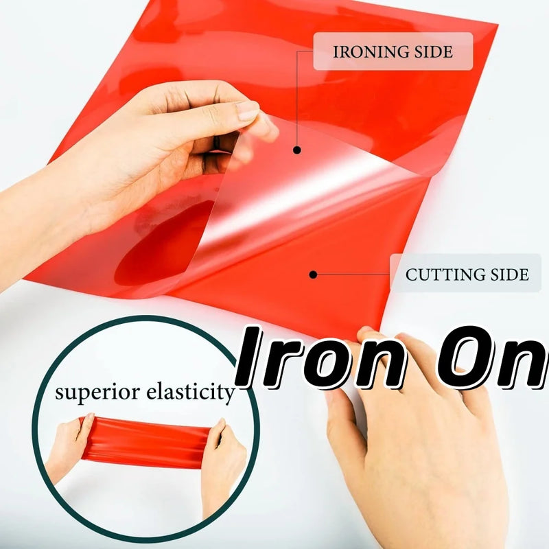 Smart Iron On Heat Transfer Vinyl for  Cricut Maker 3/Explore 3,Matless cutting for long cuts up to 12ft,Outlast 50+ Washes