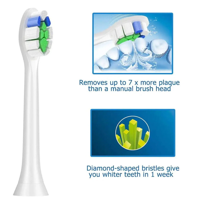 8pcs Toothbrush Replacement Heads Compatible with Phlips Sonicare ProtectiveClean DiamondClean C2 G2 W 4100 5100 Plaque Control