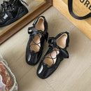 Spring And Autumn Women's Satin Low Heels Korean Style Pearl Chain Party And Work Wear Mary Jane Flats Ladies' Casual Boat Shoes