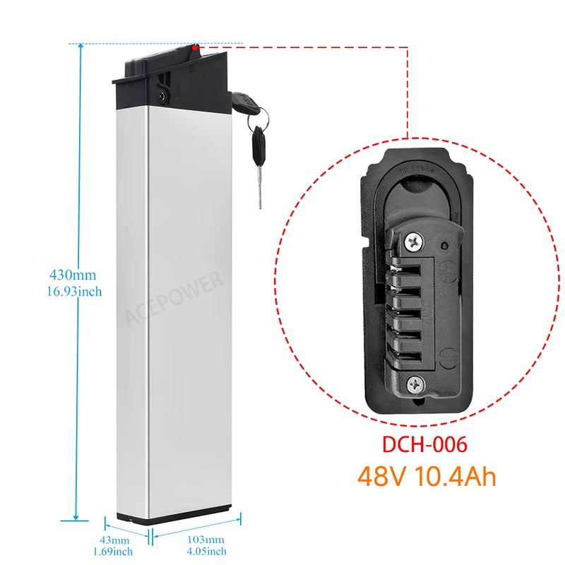 For Bezior X500/X500 pro/X1500/X1000/M26/XF200/X PLUS Folding Electric Bike 48V 52V Battery for Bezior ebike