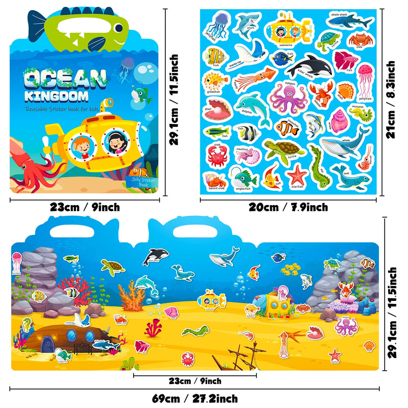 Hot New Children Scene Stickers DIY Hand-on Puzzle Sticker Books Reusable Cartoon Animal Learning Cognition Toys for Kids Gift