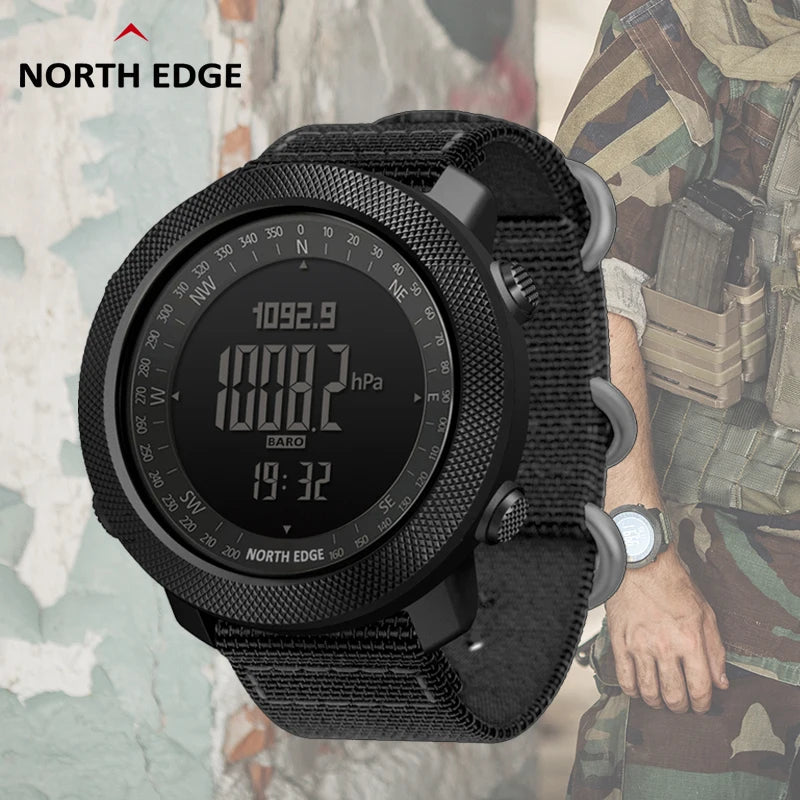 NORTH EDGE APACHE Men's Smart Watch Altimeter Barometer Compass Military Army Smartwatch Swimming Running Clock Waterproof 50m