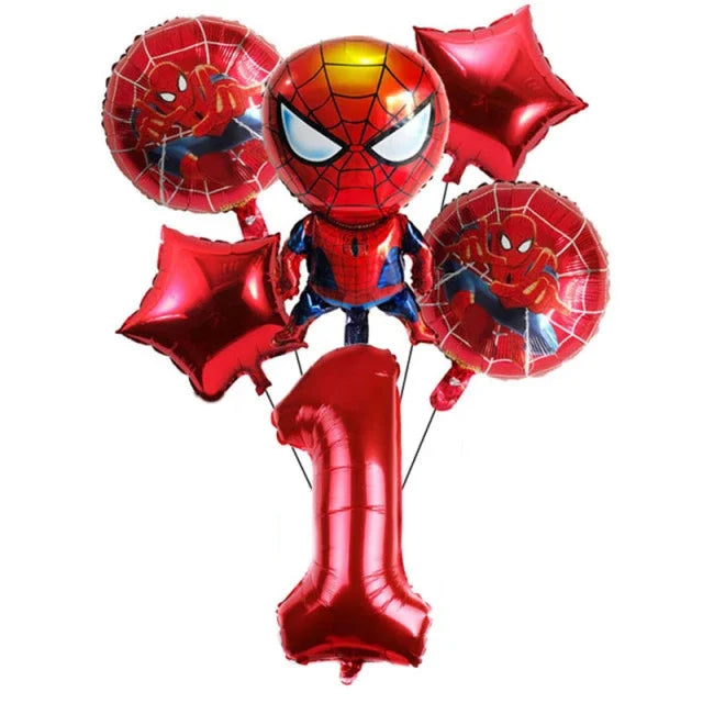 Spiderman Party Supplies Include Paper Cups Plates Balloons Tablecloth Cake Toppers for Kids Birthday Party Decor Baby Shower