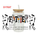 3D UV DTF Transfers Stickers 16oz Cup Wraps Dad Father's Day Printed For DIY Glass Ceramic Metal Leather Etc. D16893