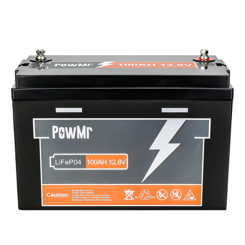 PowMr 12V 24V LiFePo4 Battery Lithium Batteries 100AH 150AH 200AH 300AH 12.8V 25.6V USA European Warehouse